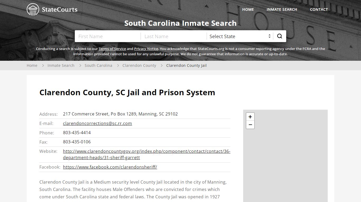 Clarendon County Jail Inmate Records Search, South ...